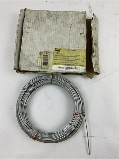 DAYTON 2RZY7 1 X 19 STRAND CORE CABLE SIZE 1/8" GALVANIZED CABLE