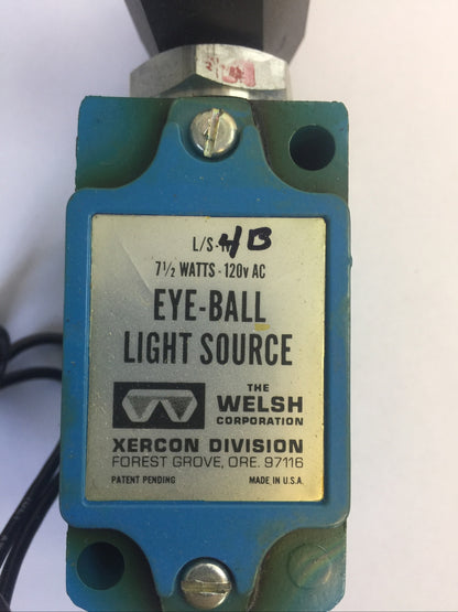 XERCON L/S-4B 120VAC 7 1/2 WATTS EYE-BALL LIGHT SOURCE