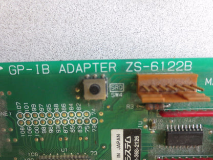 ZENISU-KEISOKU GP-IB ADAPTER ZS-6122B + HASHIMOTO H-076 w/ RIBBON CABLE, ASS'Y