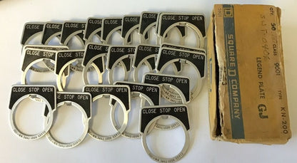 SQUARE D LEGEND PLATE 9001 KN-200 "CLOSE/STOP/OPEN"  ***LOTOF23***