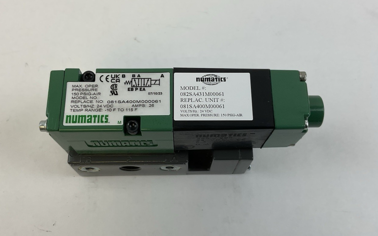 NUMATICS 081SA400M000061 SOLENOID VALVE 24VDC 150PSIG 26AMP