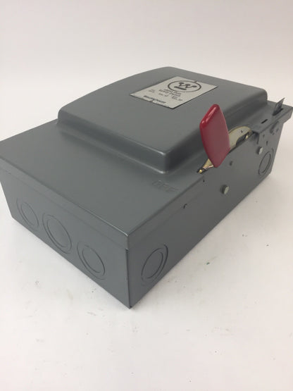 WESTINGHOUSE HF322N HEAVY DUTY FUSIBLE SAFETY SWITCH 60A 240VAC 250VDC