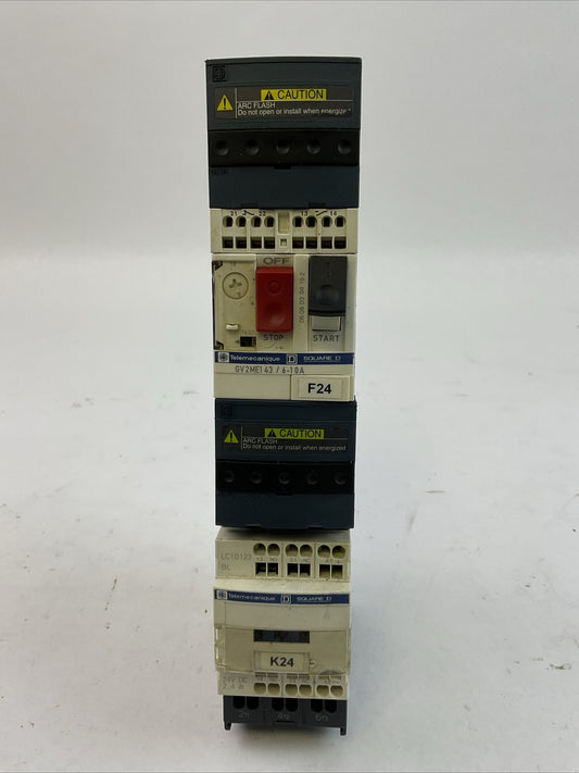 SCHNEIDER GV2ME143/6-10A CIRCUIT BREAKER LC1D123BL CONTACTOR COIL 24VDC LAD341