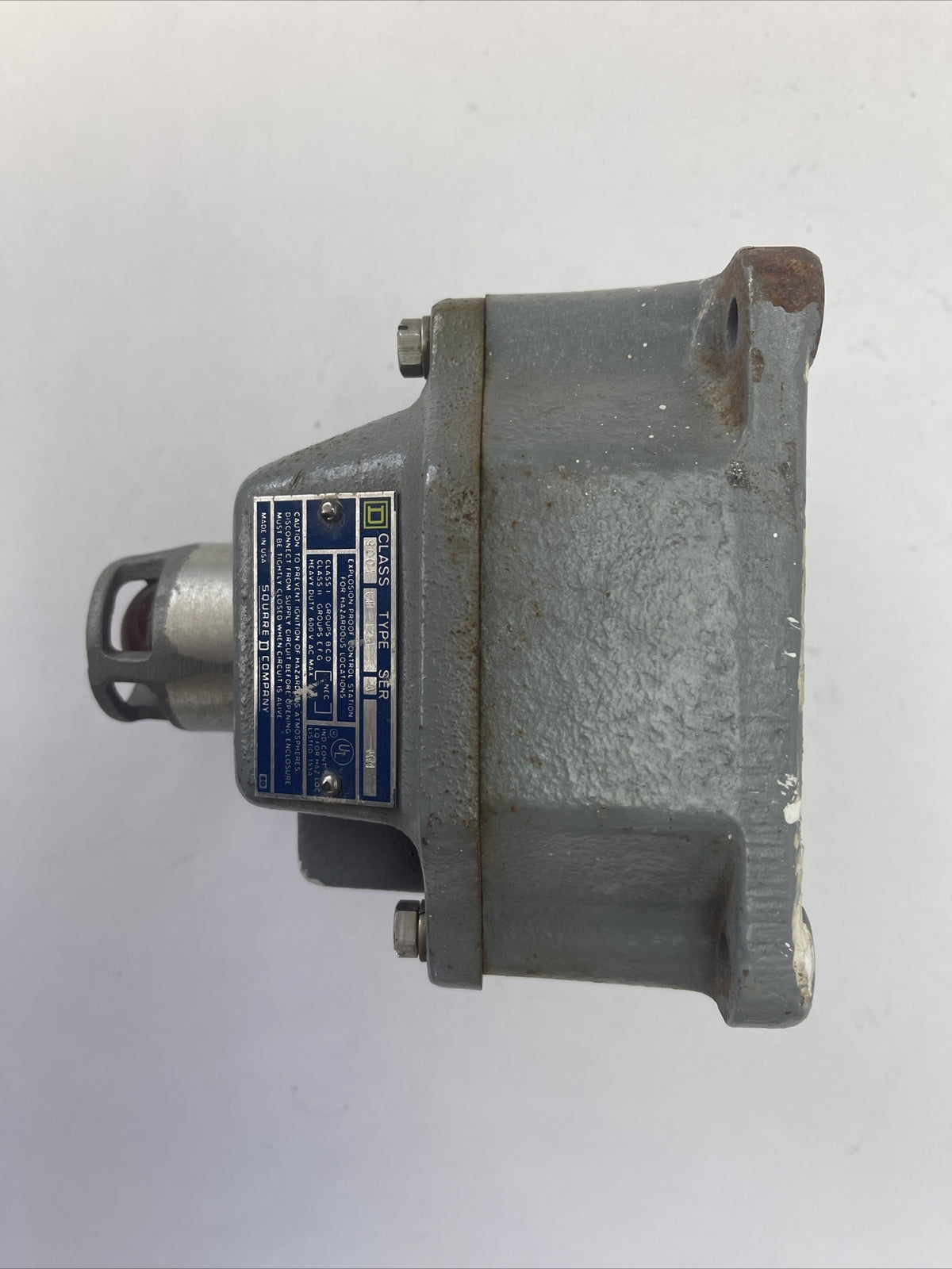SQUARE D CLASS 9001 TYPE GR-128 SER A EXPLOSION PROOF CONTROL STATION LAMP 120V