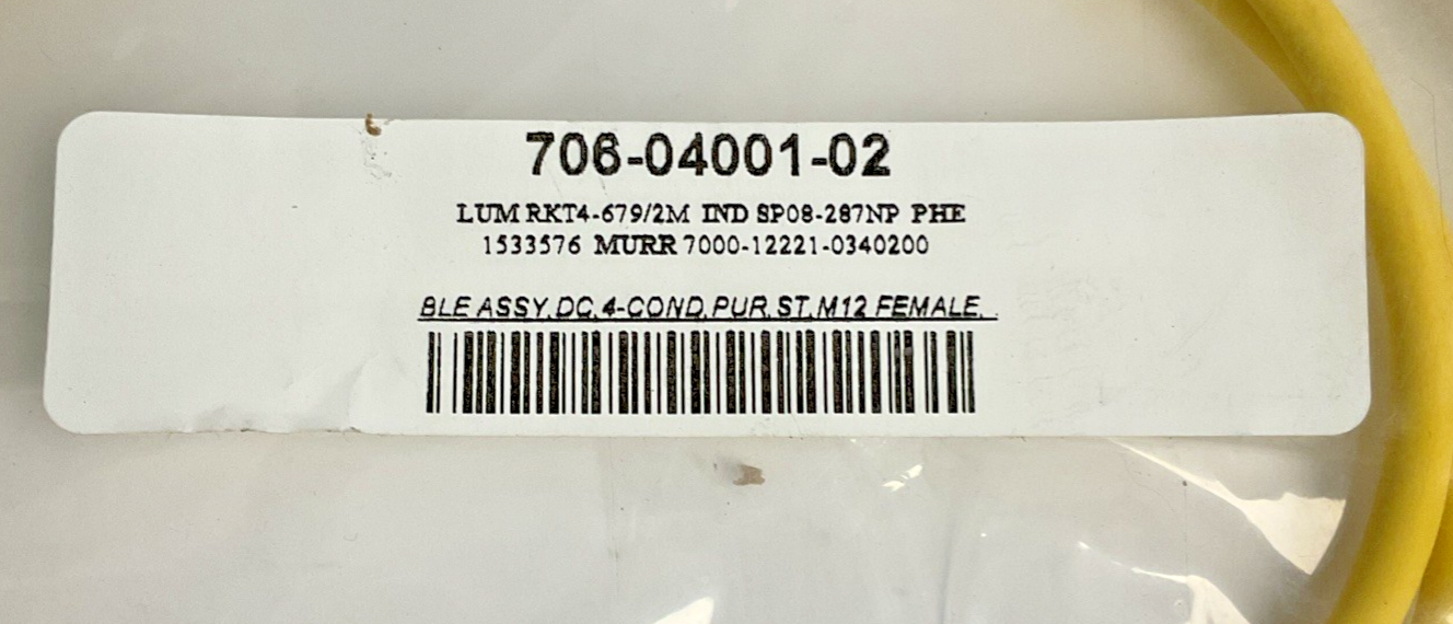 LUMBERG RKT 4-679/2M SENSOR CABLE