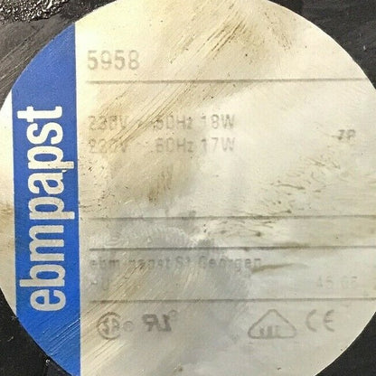 EBMPAPST 5958 COOLING FAN 230V 50/60HZ