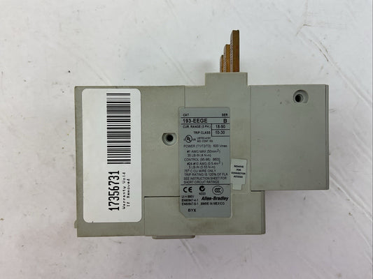 ALLEN BRADLEY 193-EEGE SER B OVERLOAD RELAY 10-90AMP