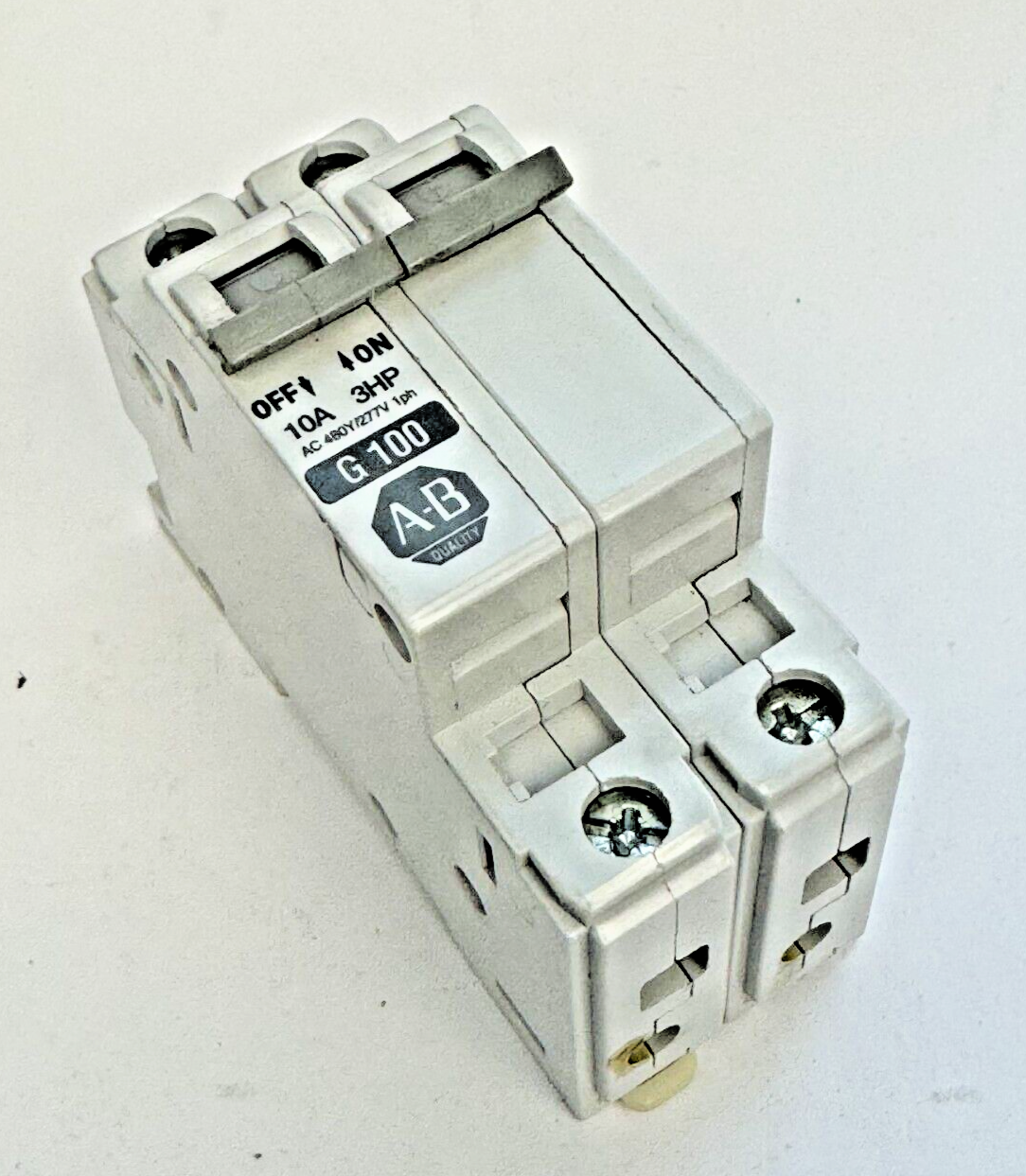 ALLEN-BRADLEY - 1492-CB2-G100 SER. C - MOTOR CONT. - 2P, 10 A, 277 V, 3 HP, 1 PH