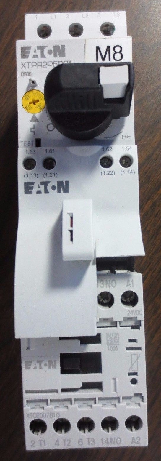 EATON XTPR2P5BC1 STARTER + XTCE007B10 CONTACTOR + OXM12DM + XTPAXFA11 AUX CONTAC
