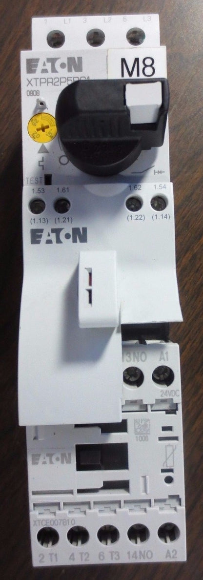 EATON XTPR2P5BC1 STARTER + XTCE007B10 CONTACTOR + OXM12DM + XTPAXFA11 AUX CONTAC