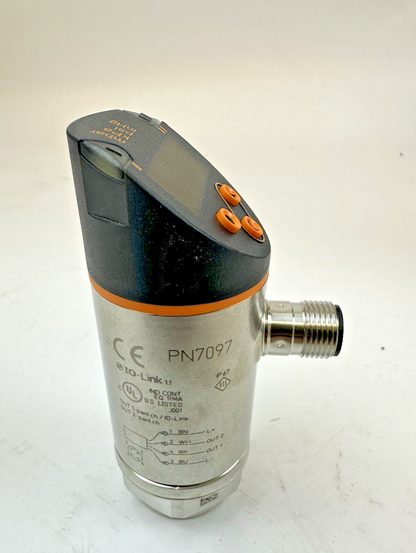 IFM PN7097, PRESSURE SENSOR W/ DISPLAY, PN-001BRER14-QFRKG