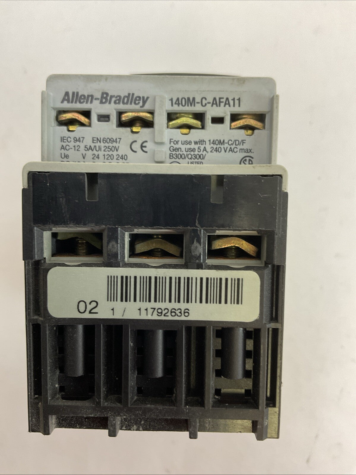 ALLEN BRADLEY 140M-C2E-A16 MOTOR PROTECTOR SER B 0.10-0.16A
