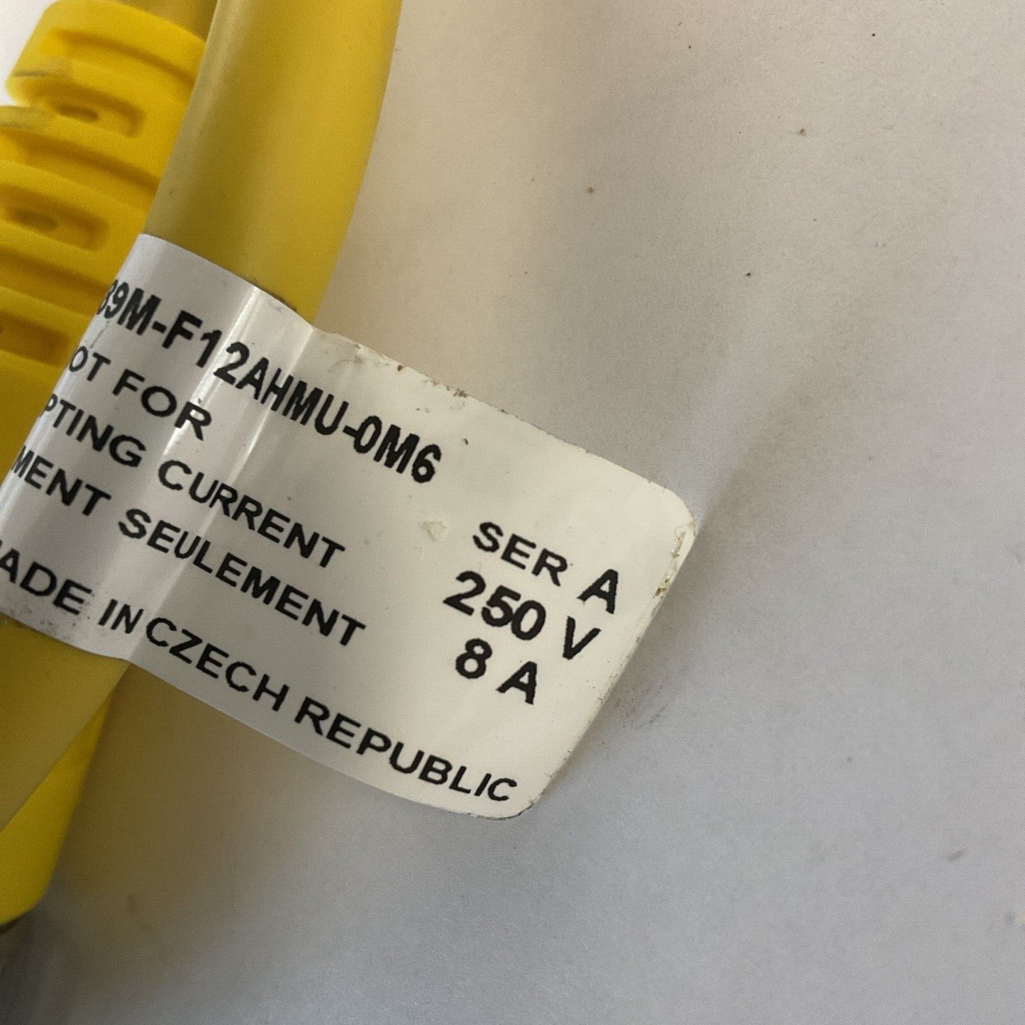 ALLEN BRADLEY 899M-F12AHMU-0M6 PATCHCORD SER.A 12PIN 250V 8A