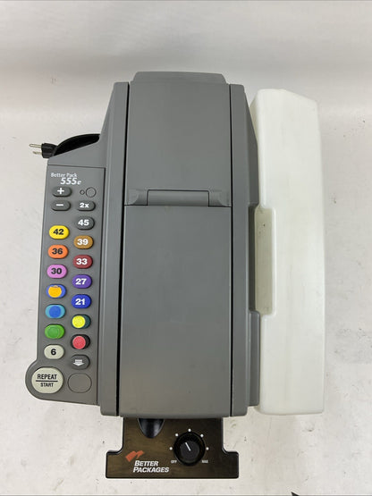 BETTER PACK 555e MODEL BP555eS 115VAC 60HZ 4AMP ELECTRONIC KRAFT TAPE DISPENSER