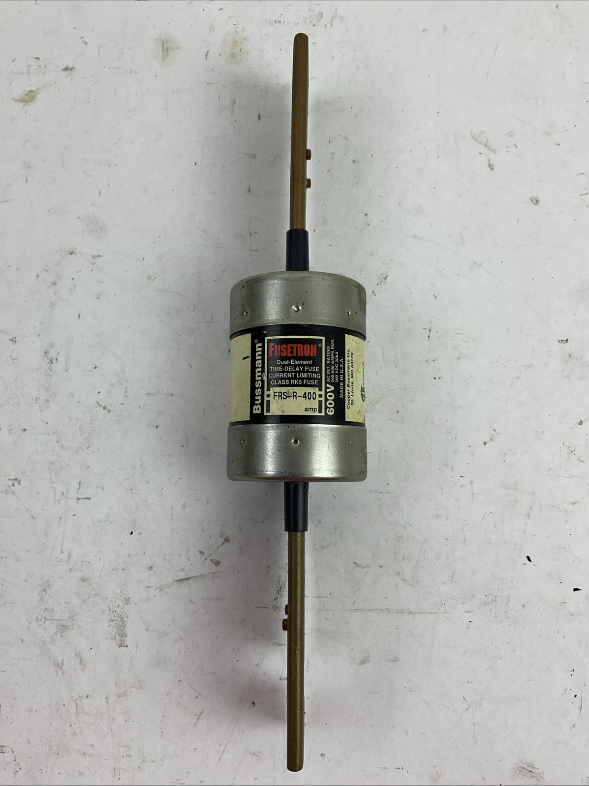 FUSETRON FRS-R-400 600VAC 300VDC 400AMP CLASS RK5 FUSE TIME-DELAY DUAL-ELEMENT