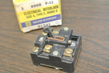 SQUARE D 9999 F-11 ELECTRICAL INTERLOCK / SIZE 4 / TYPE F / Ser. C  NEW SURPLUS