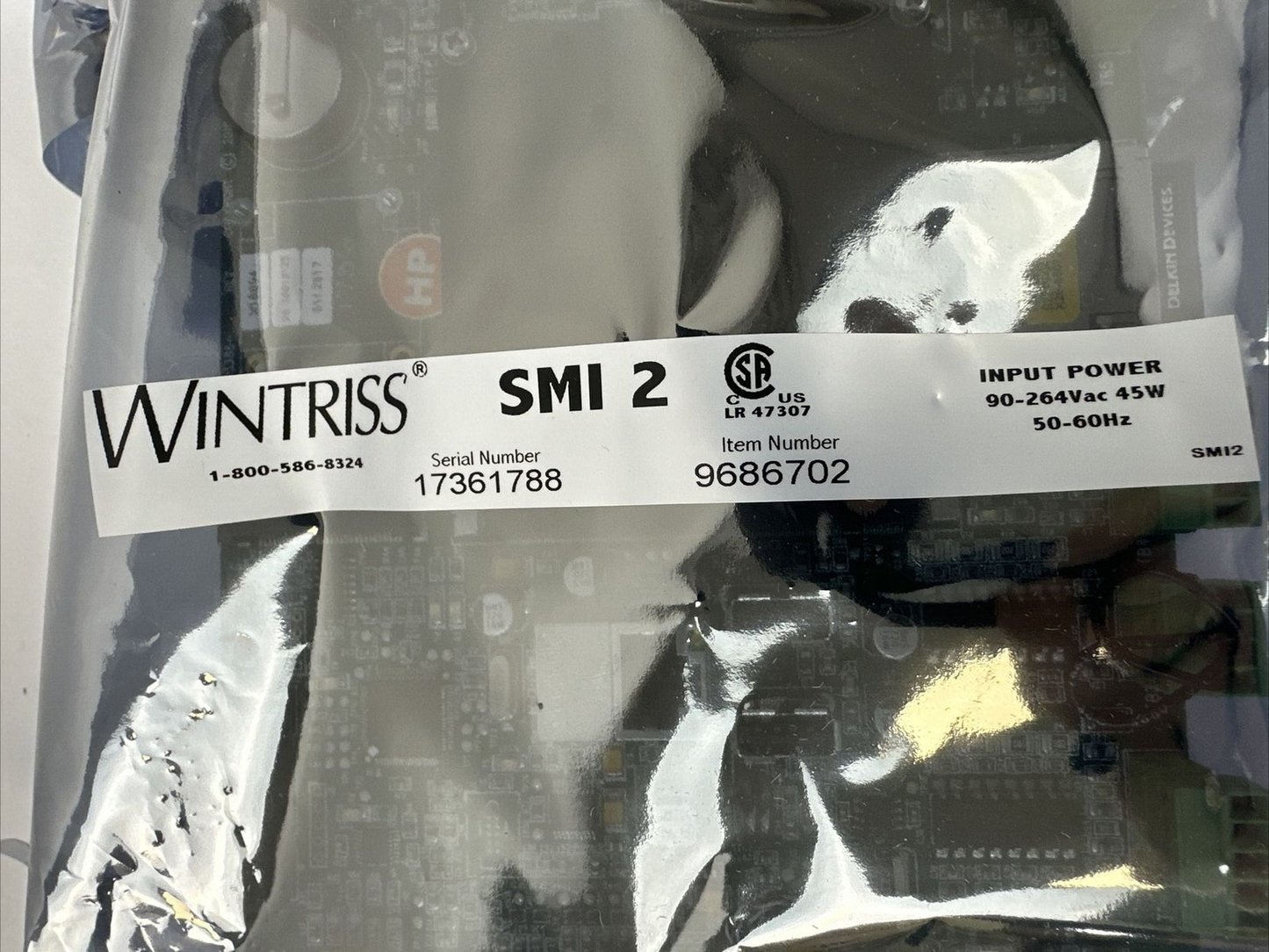WINTRISS 9686702 SMI 2 PANEL MOUNT INPUT POWER 90-264VAC 45W 50-60HZ