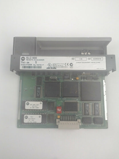 ALLEN BRADLEY 1747-SN SER B REMOTE /O SCANNER 1.0b CURRENT REQ. 600mA@5VDC