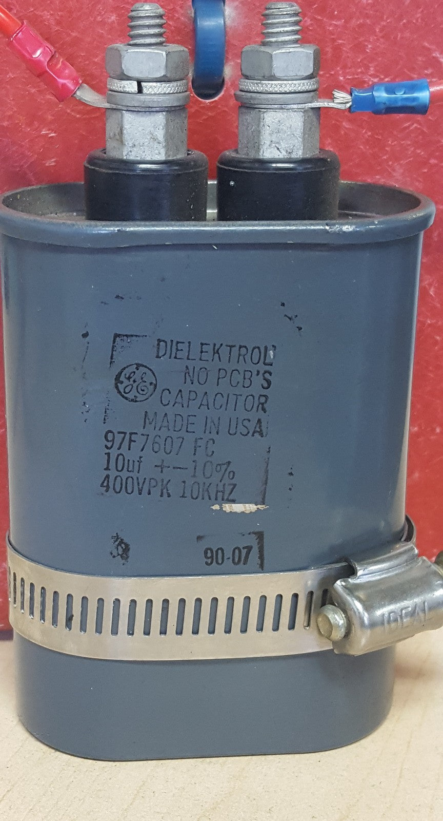 GE Dielektrol Capacitor 10uf 400VPK 10KHz 97F7607 FC No PCB's