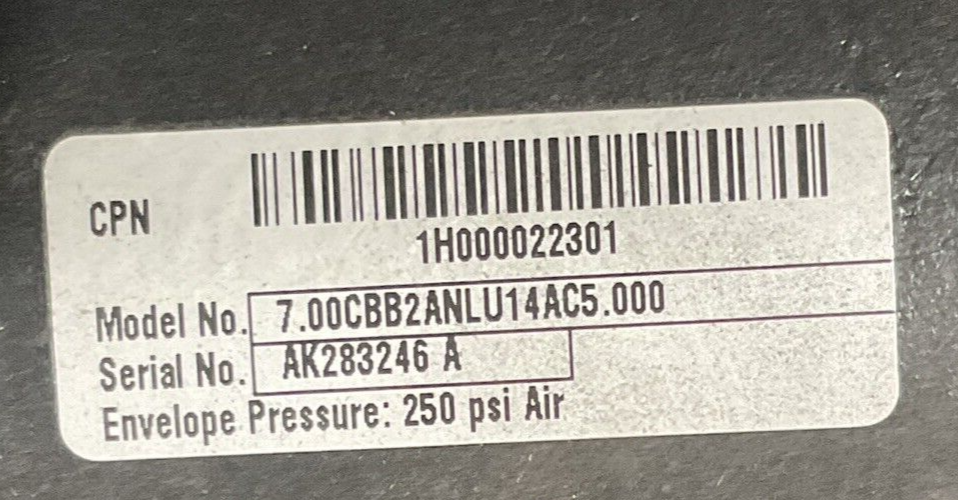 PARKER PNEUMATIC AIR CYLINDER 07.00CBB2ANLU14AC5.000 250PSI AIR