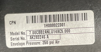 PARKER PNEUMATIC AIR CYLINDER 07.00CBB2ANLU14AC5.000 250PSI AIR