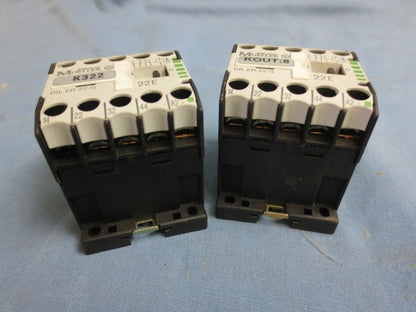 KLOCKNER-MOELLER DIL ER-22-G CONTACTOR RELAY - LOT of 2