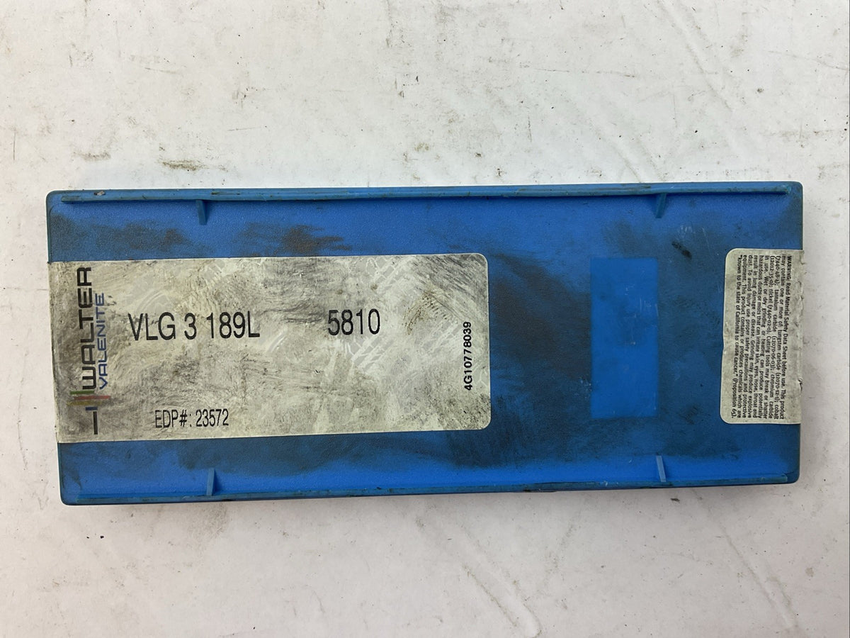 WALTER VALENITE VLG 3 189L 5810 CARBIDE INSERT (BOX OF 10)
