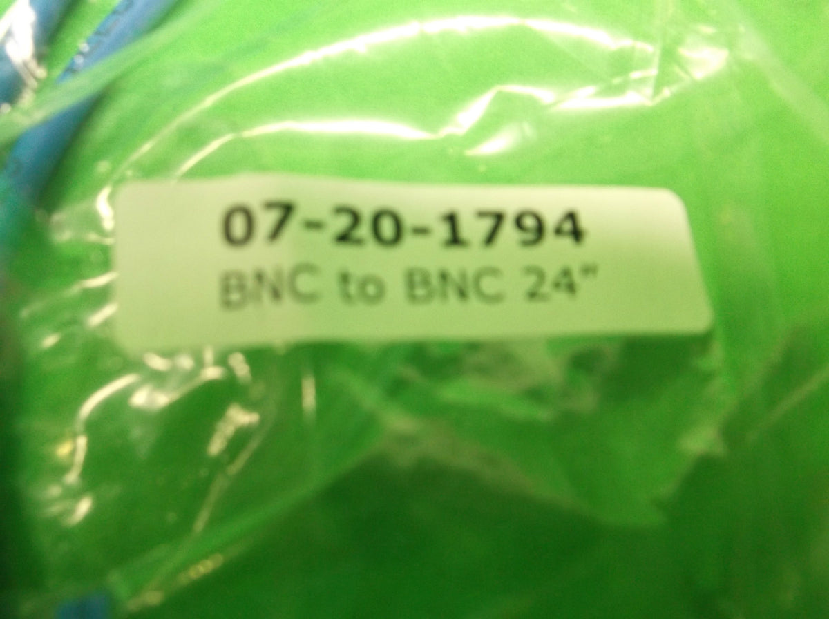 HOLLAND ELECTRONICS 07-20-1794 BNC-BNC MINI COAX CABLE BLUE - 24" - NEW IN BAG