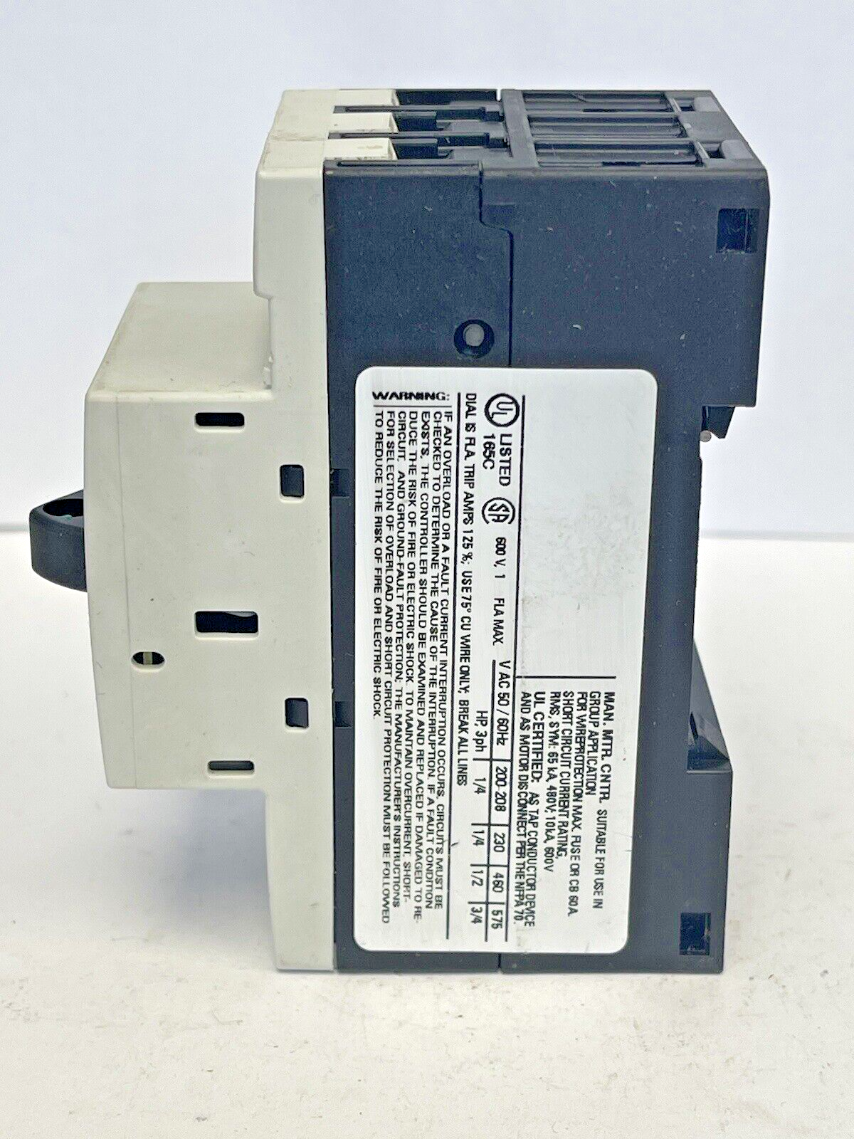 SIEMENS - 3RV1011-OJA15- CIRCUIT BREAKER / MOTOR PROTECTOR