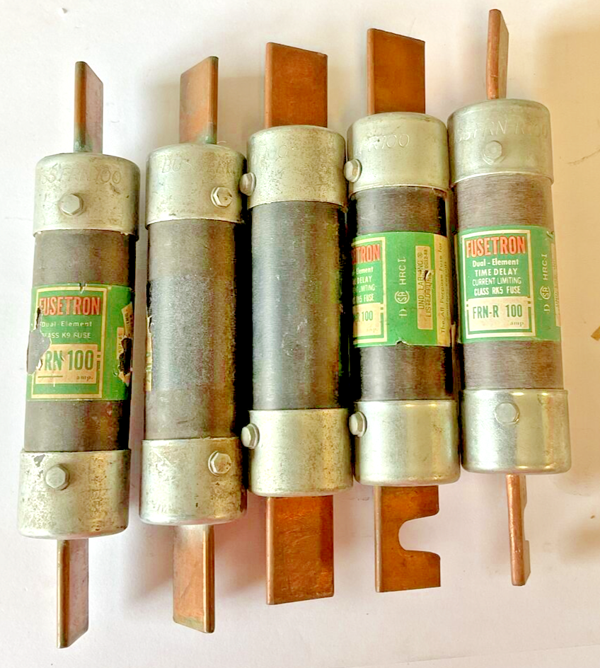 FUSETRON FRN-R100(2) FRN100(3) FUSE 100AMP CLASS RK5 ***LOTOF5**