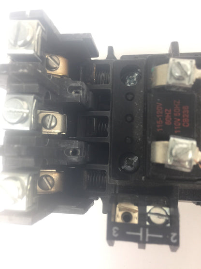 ALLEN BRADLEY 500F-AOD930 SIZE 0 STARTER 600VAC 5HP 18AMP CB236 115-120V 60HZ