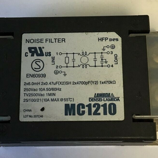 LAMBDA MC1210 NOISE FILTER 250VAC 10A 50/60HZ
