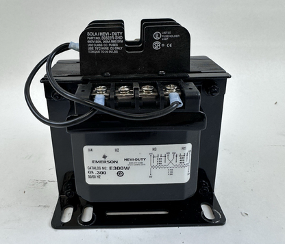 Emerson Sola Hevi-Duty E300W Control Transformer 1 PHASE 0.3 KVA 50/60 AT 220 V