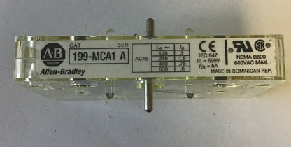 ALLEN BRADLEY 199-MCA1 SER.A 600VAC 5A INTERLOCK ***LOTOF2***