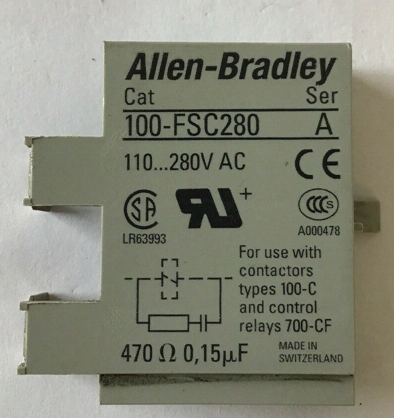 ALLEN BRADLEY 100-FSC280 SER.A SURGE SUPPRESSOR***LOTOF4***