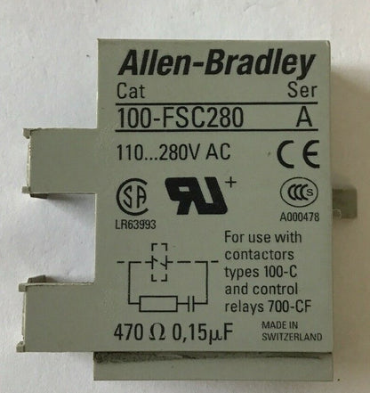 ALLEN BRADLEY 100-FSC280 SER.A SURGE SUPPRESSOR***LOTOF4***