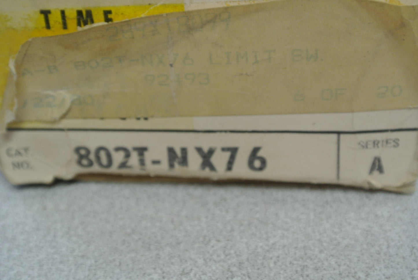 ALLEN-BRADLEY 802T-NX76, Ser. A - TIME DELAY LIMIT SWITCH - NEW SURPLUS