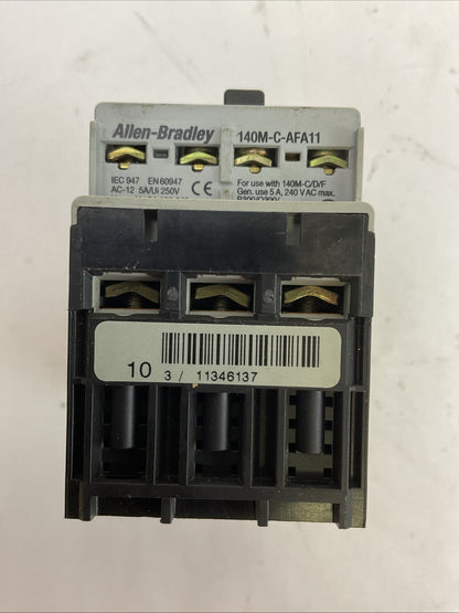 ALLEN BRADLEY 140M-C2E-B10 MOTOR CIRCUIT BREAKER SER B 0.63-1.0A TRIP