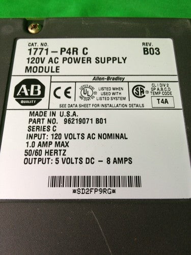 ALLEN BRADLEY 1771-P4R SERIES C