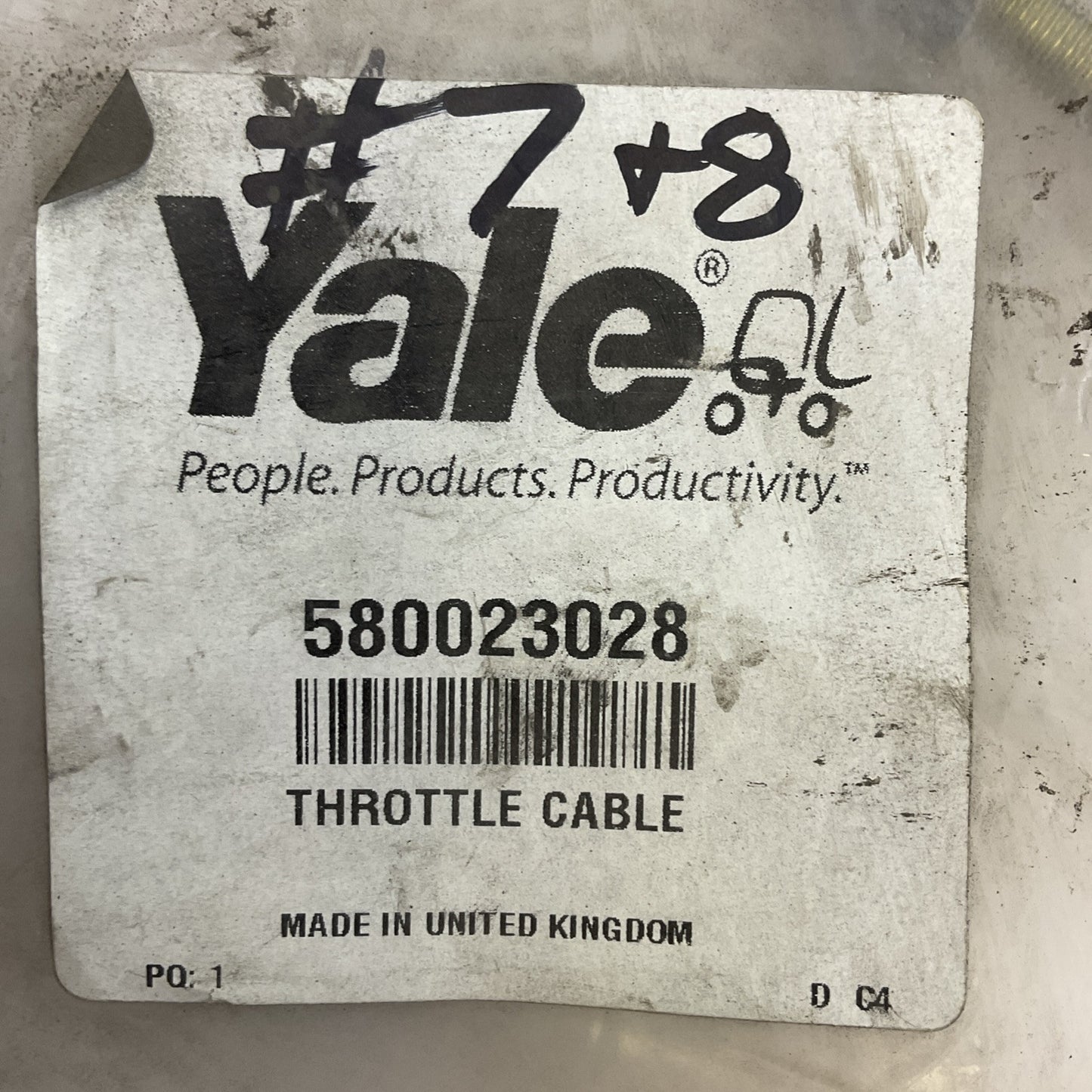 YALE 580023028 THROTTLE CABLE