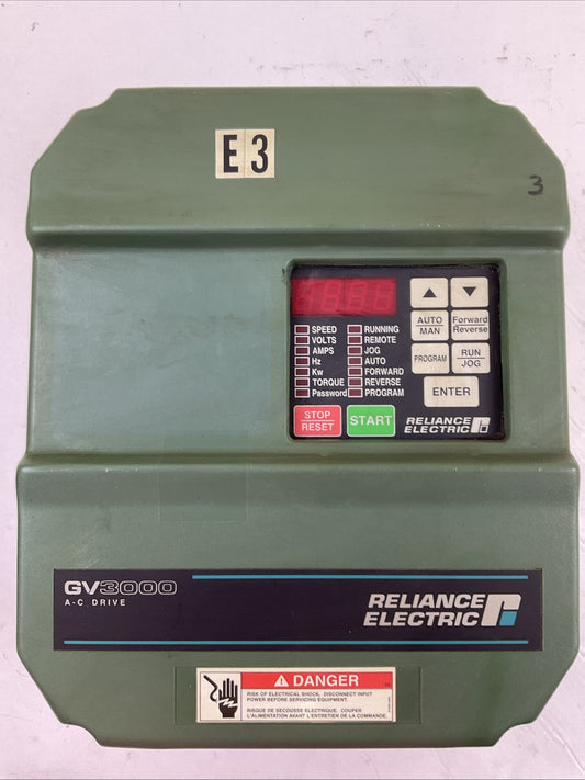 RELIANCE ELECTRIC 10V4260 AC DRIVE 10HP / 7.5KW OUTPUT 380-460VAC 14.2A