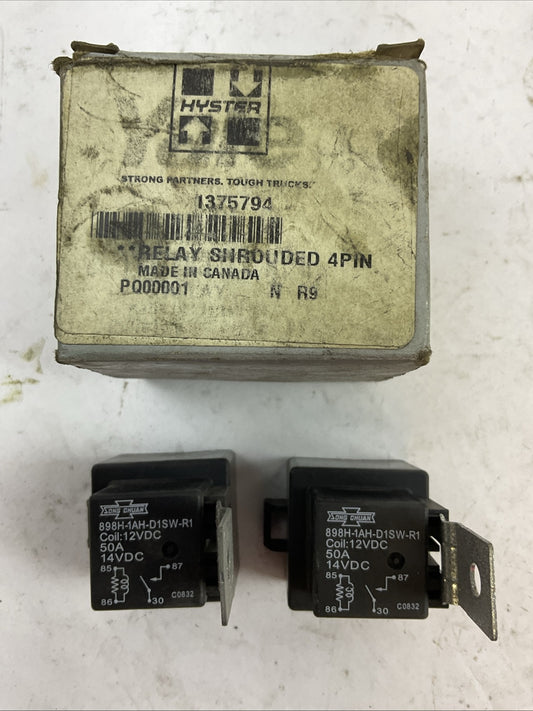 HYSTER 1375794 RELAY SHROUDED 4 PIN SONG CHUAN 898H-1AH-D1SW-R1 (2 RELAYS)