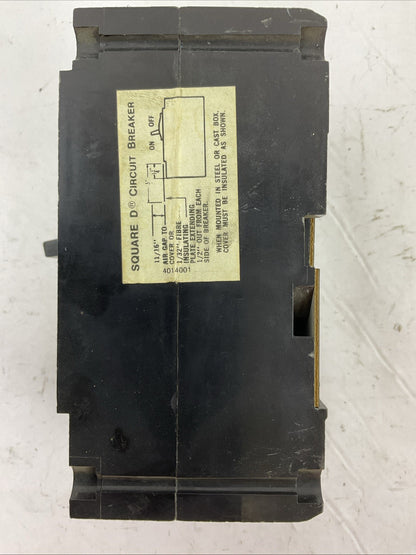 SQUARE D FAL34100 SER 2 MOLDED CASE CIRCUIT BREAKER 100AMP 3POLE 480VAC 250VDC