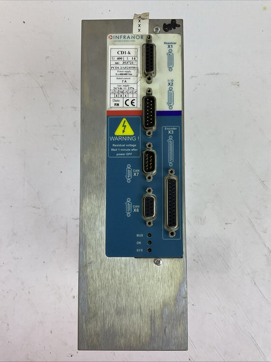 INFRANOR CD1-K PCD1-2/AE245501 SERVO DRIVE CD1-K 400/14