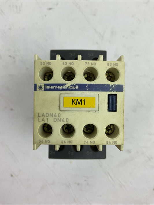 TELEMECANIQUE LC1D025BD CONTACTOR 600VAC 40A COIL 24VDC LADN40 LA1 DN40