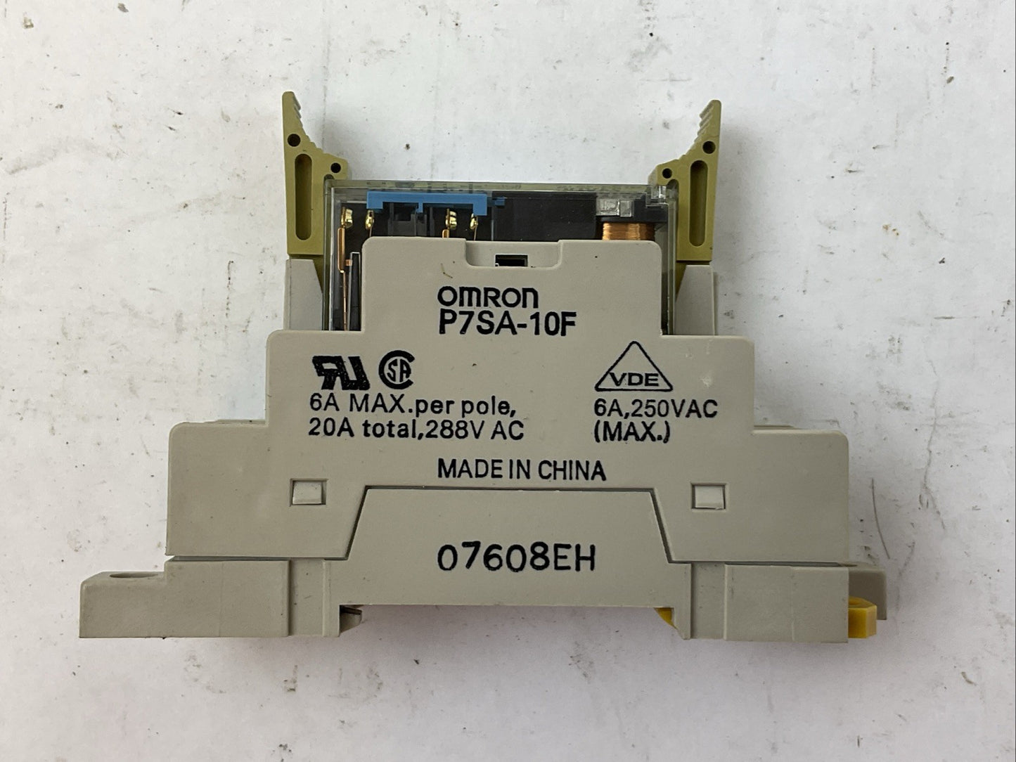 OMRON P7SA-10F RELAY BASE 20A 288VAC G7SA-3A1B RELAY 24VDC (LOT OF 4)