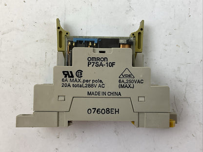 OMRON P7SA-10F RELAY BASE 20A 288VAC G7SA-3A1B RELAY 24VDC (LOT OF 4)