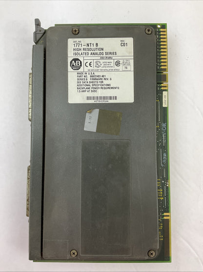 ALLEN BRADLEY 1771-NT1 REV C01 HIGH RESOLUTION ISOLATED ANALOG SER B FW REV G
