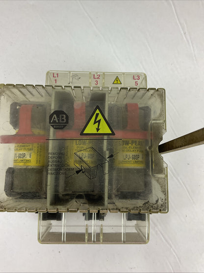 ALLEN BRADLEY 194R-NJ060P3 DISCONNECT SWITCH SER B 600VAC 50HP 250VDC 10HP