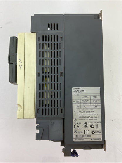 SCHNEIDER ELECTRIC ATV71HU55N4 VARIABLE SPEED DRIVE 5.5kW 7.5HP OUTPUT 0..460VAC